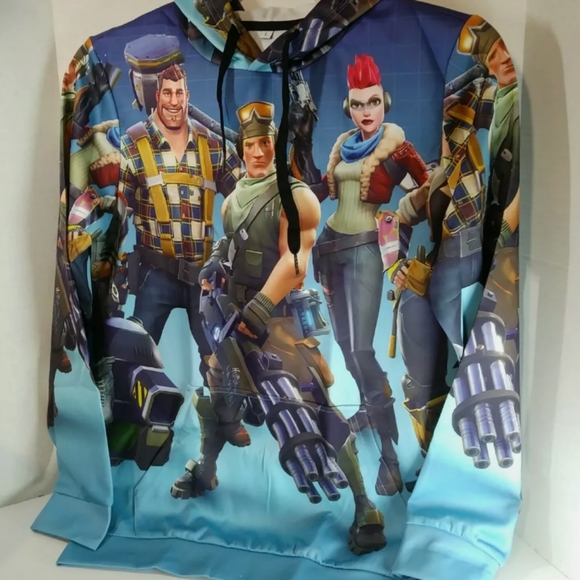 Cosplay Boy's Size Large Multicolored 3D Graphic Pullover Hoodie Sweatshirt - Picture 2 of 9